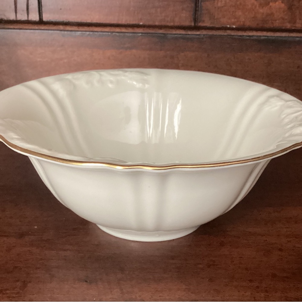 LENOX 6” ALL PURPOSE BOWL HARVEST GIFTWARE COLLECTION W/ 24 KARAT GOLD TRIM USA